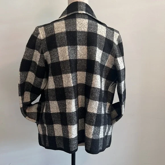 100% wool |  Ralph Lauren | Black/Grey Checkered Shackett | Size XL - Picture 2 of 6